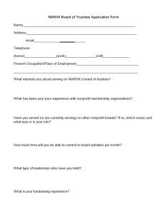 Cover Image NARHA Board of Trustees Application Form
