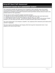 Cover Image Nonprofit Board Self-Assessment