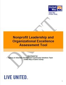 Cover Image Nonprofit Leadership and Organizational Excellence Assessment Tool