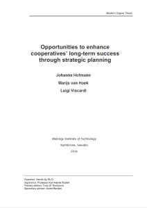 Cover Image Opportunities to Enhance Cooperatives Long Term Success - Strategic Planning