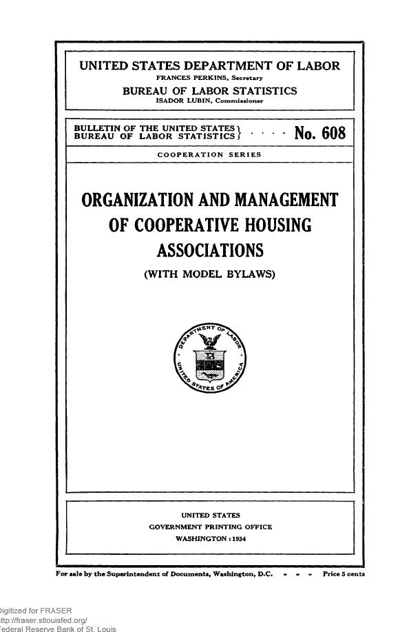 Cover Image Organization and Management of Cooperative Housing Associations