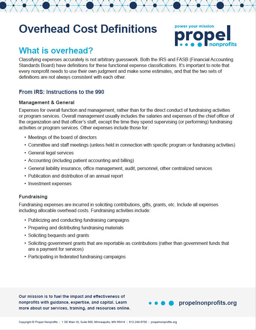Cover Image Overhead Cost Definitions
