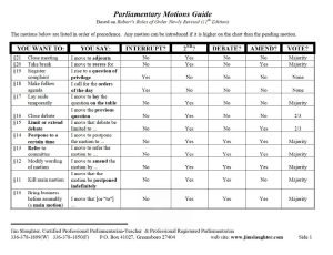 Cover Image Parliamentary Motions Guide