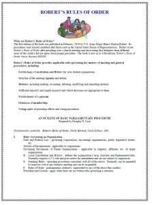 Cover Image Parliamentary procedures Roberts Rules Of Order update review