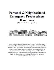 Cover Image Personal & Neighborhood Emergency Preparedness Handbook