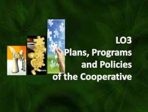 Cover Image Plans, Programs and Policies of the Cooperative
