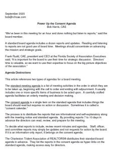 Cover Image Power Up the Consent Agenda