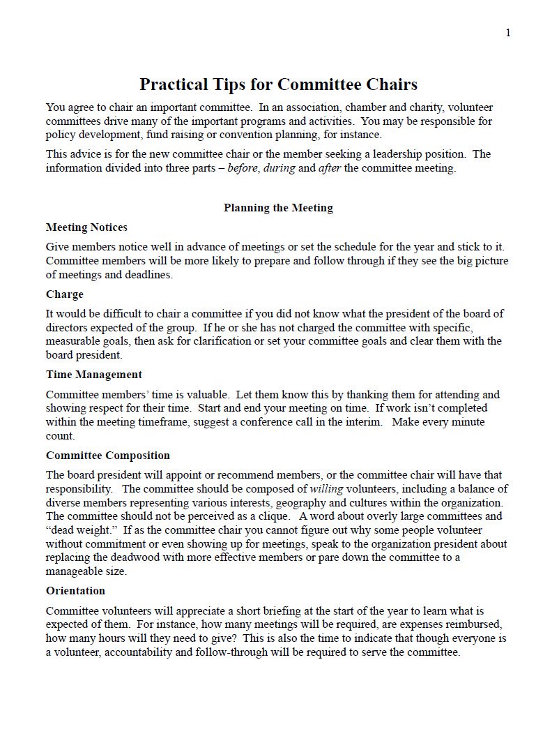 Cover Image Practical Tips for Committee Chairs