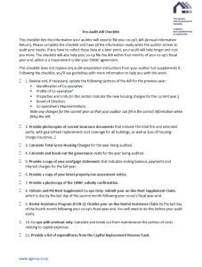 Cover image Pre-Audit Checklist