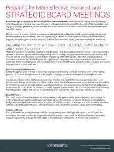 Cover image Preparing for More Effective, Focused and Strategic Board Meetings