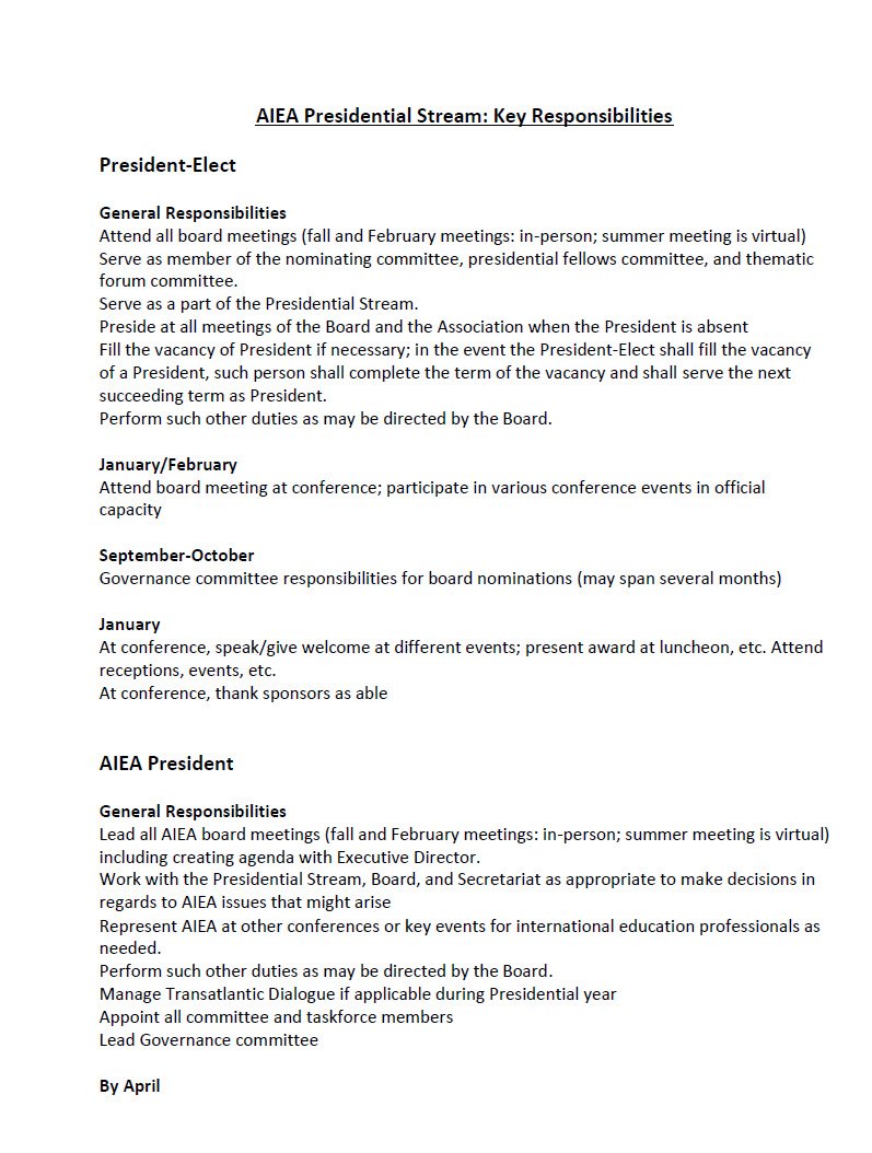 Presidential-Stream-Key-Responsibilities