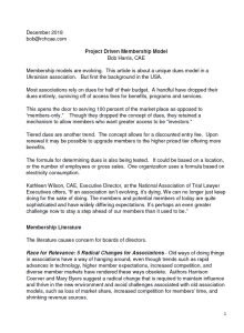 Cover Image Project Driven Membership Model