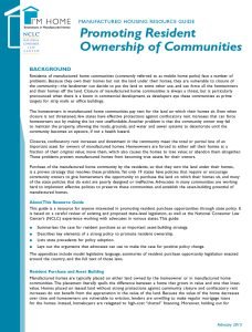 Cover image Promoting Resident Ownership of Communities