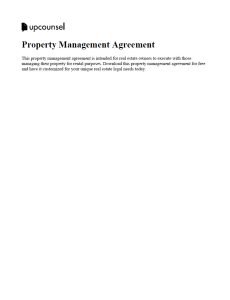 Cover Image Property Management Agreement Up Counsel
