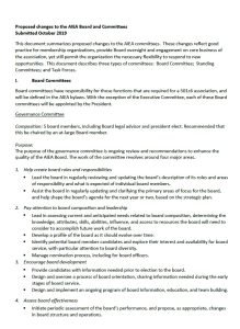 Cover Image Proposed changes to the AIEA Board and Committees