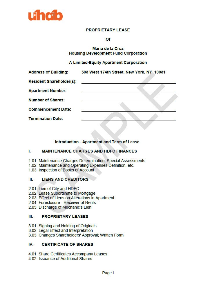 Cover Image Proprietary Lease