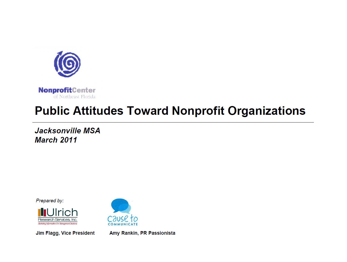 Public Attitudes Toward Nonprofit Organizations