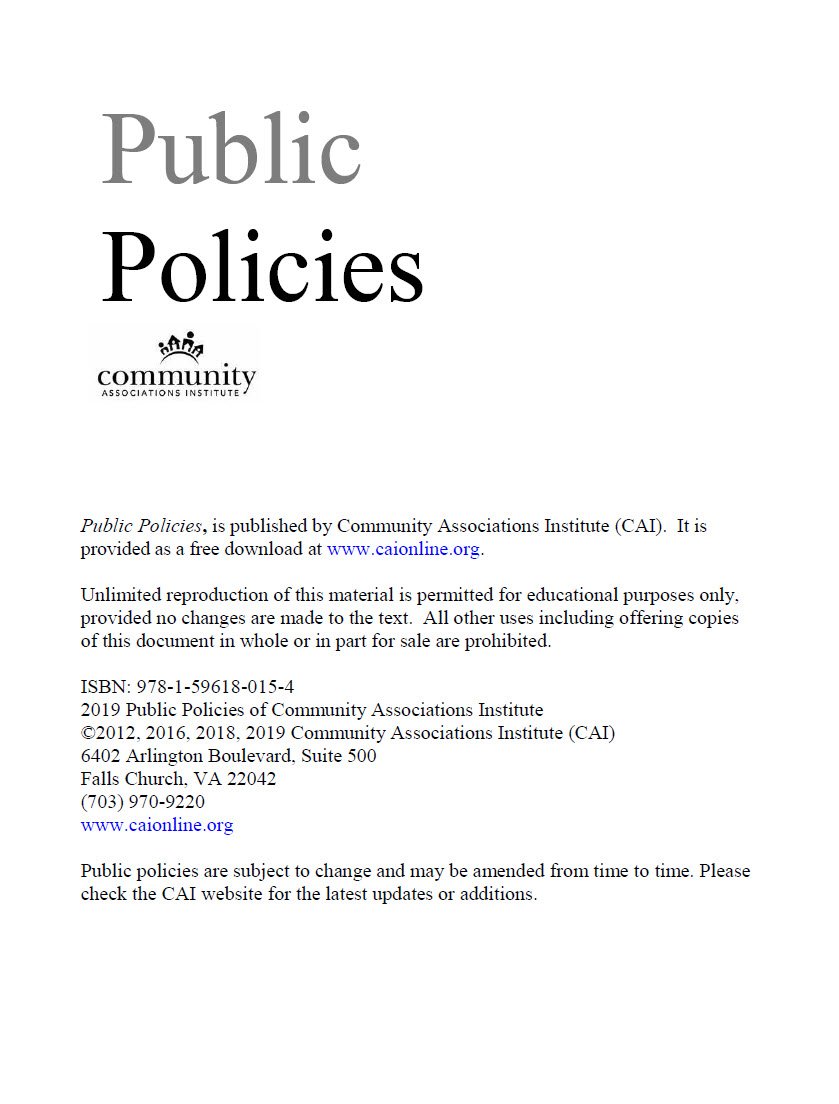 Public Policies Summaries