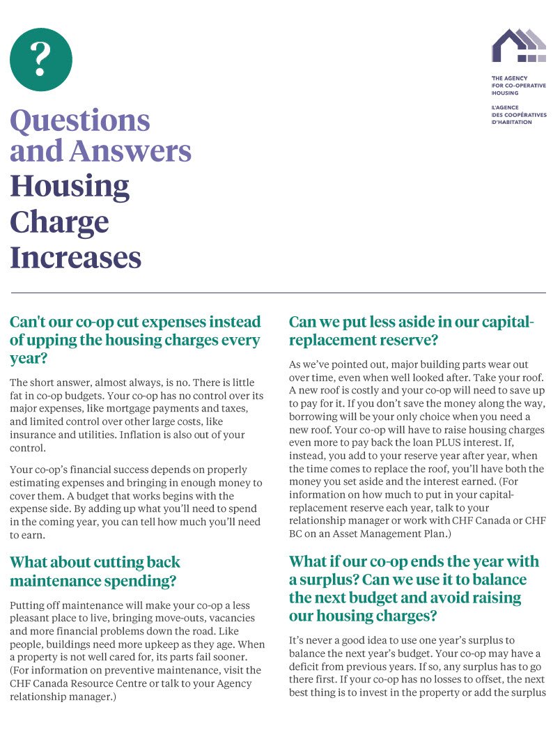 Cover Image Questions and Answers Housing Charge Increases