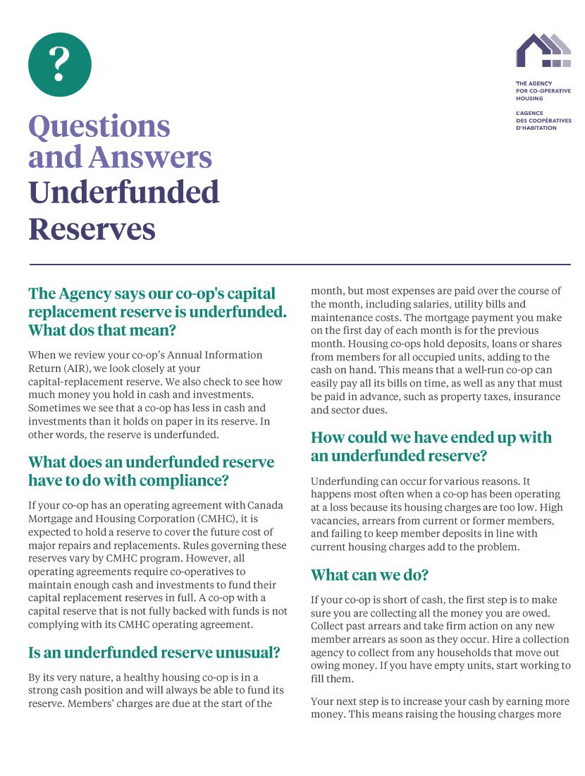 Cover Image Questions and Answers Underfunded Reserves