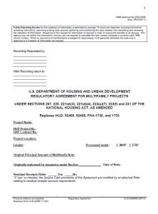 Cover Image Regulatory Agreement