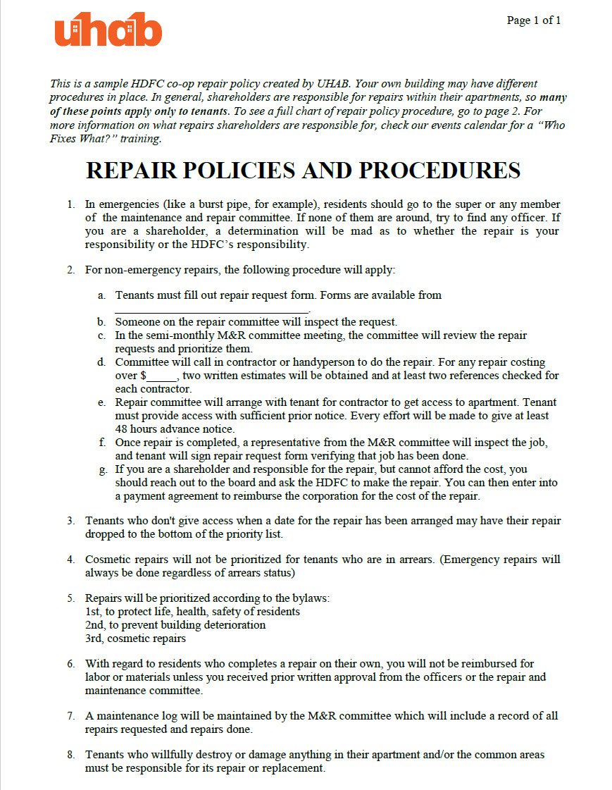 Cover Image Repair Policy and Procedures