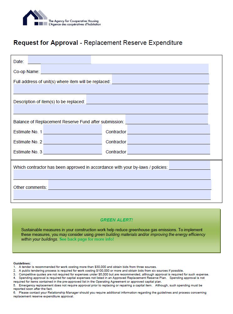 Cover Image Replacement Reserve Expenditure