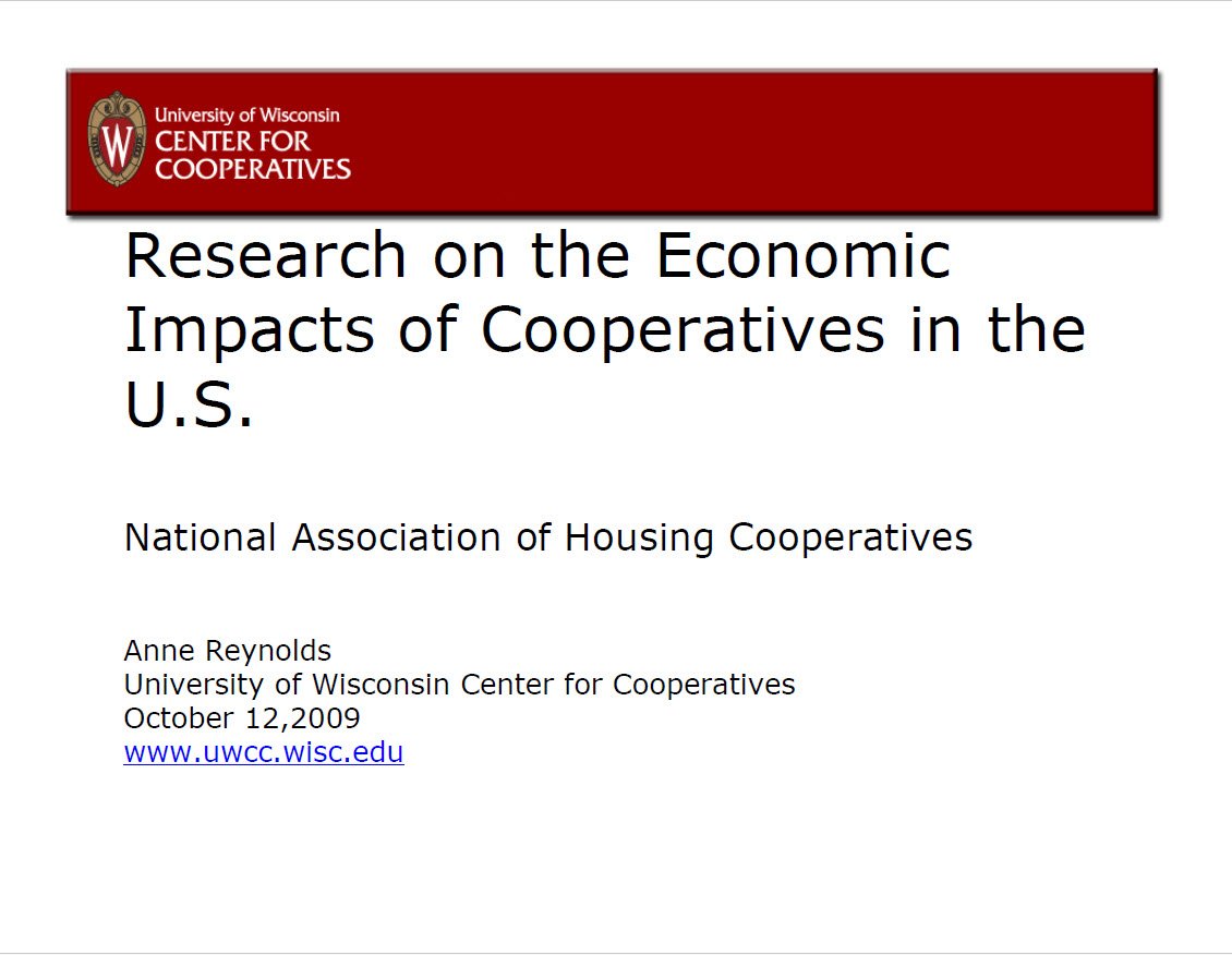 Cover Image Research on Economic Impact of Cooperatives