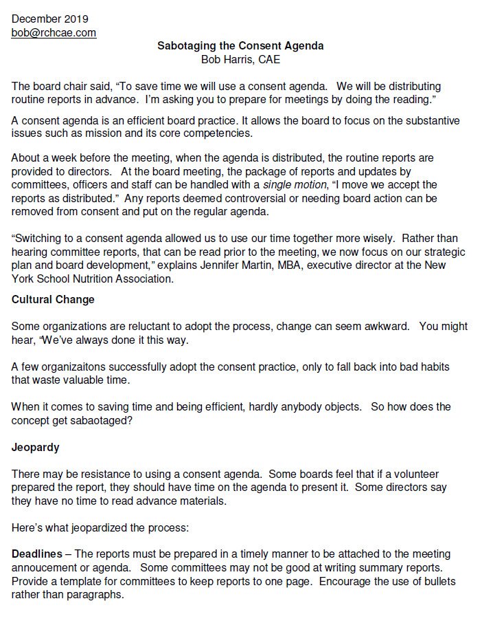 Cover Image Sabotaging the Consent Agenda