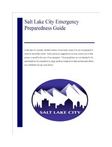 Cover Image Salt Lake City Emergency Preparedness Guide