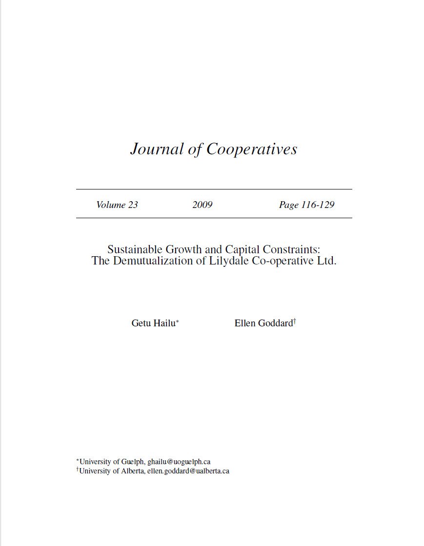 Cover Image Sustainable Growth and Capital Constraints