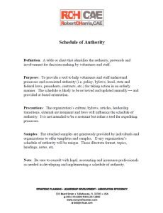 Cover Image Schedule of Authority