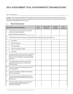 Cover Image Self-Assessment Tool for Nonprofit Organizations