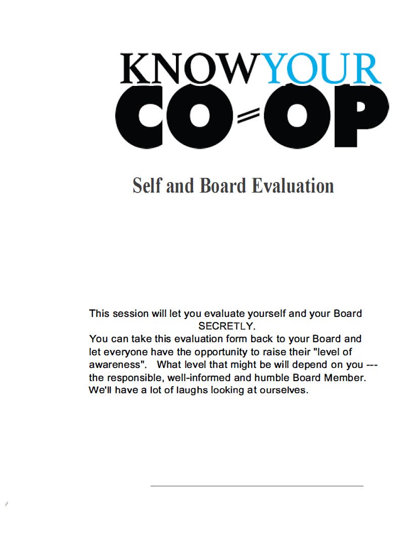 Cover Image Self and Board Evaluation