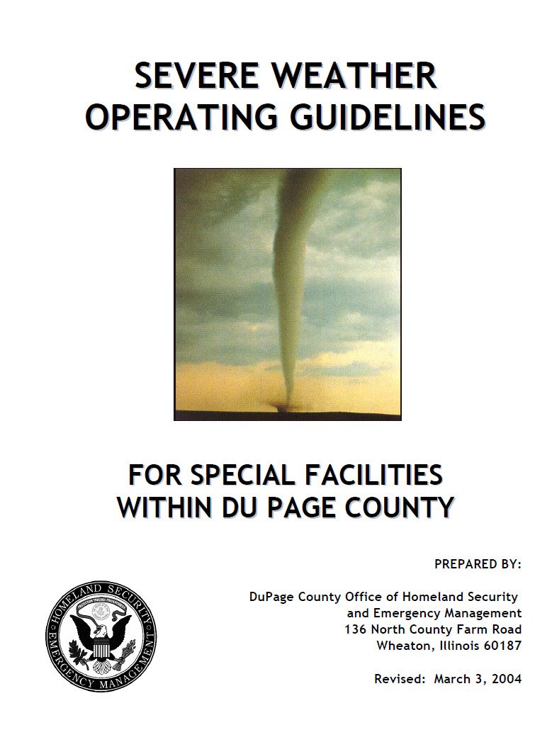 Cover Image Severe weather operating guidelines