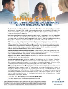 Cover Image Solving Conflict 5 steps to Implementing