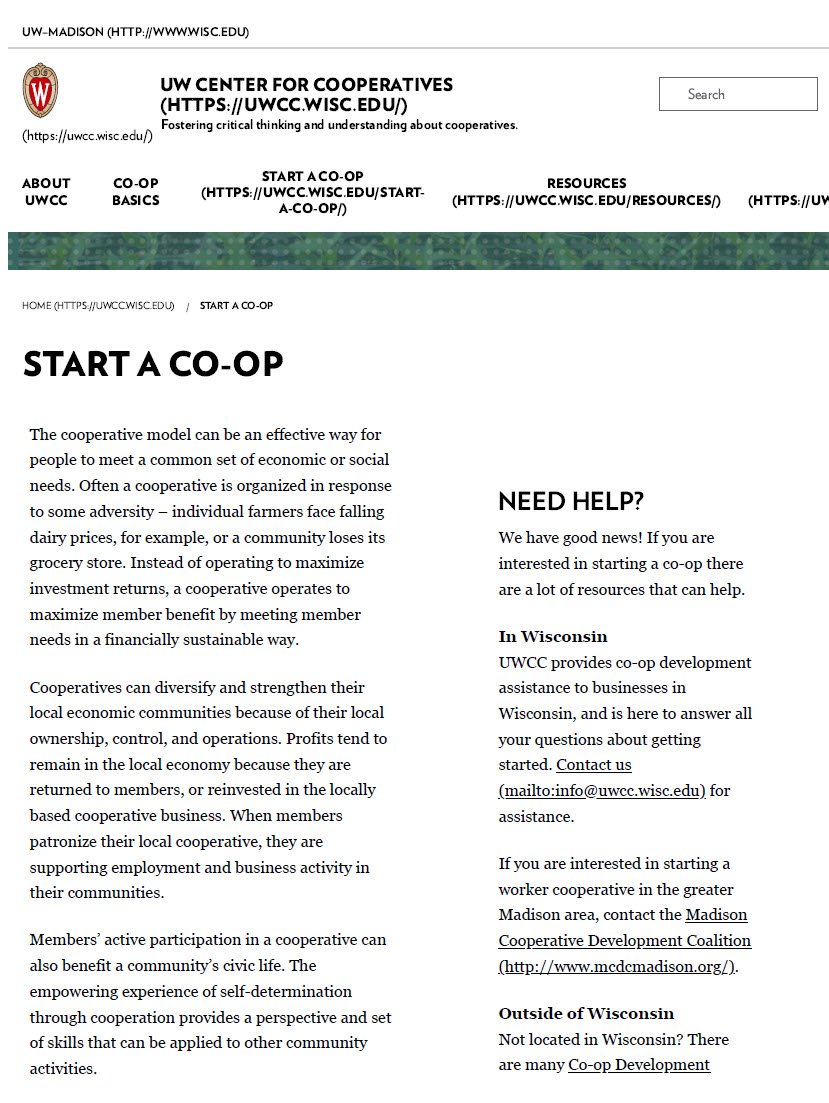 Start a co-op UW