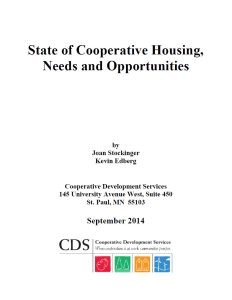 Cover Image State of Cooperative Housing Needs and Opportunities