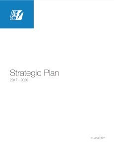 Cover Image Strategic Plan 2017 - 2020