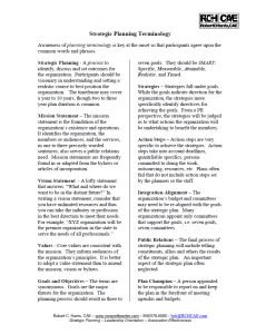 Cover Image Strategic Planning Terminology