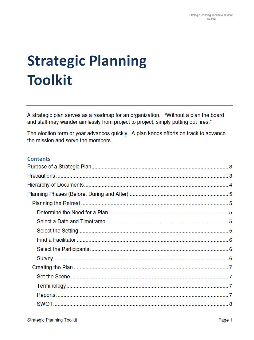 Strategic Planning Toolkit