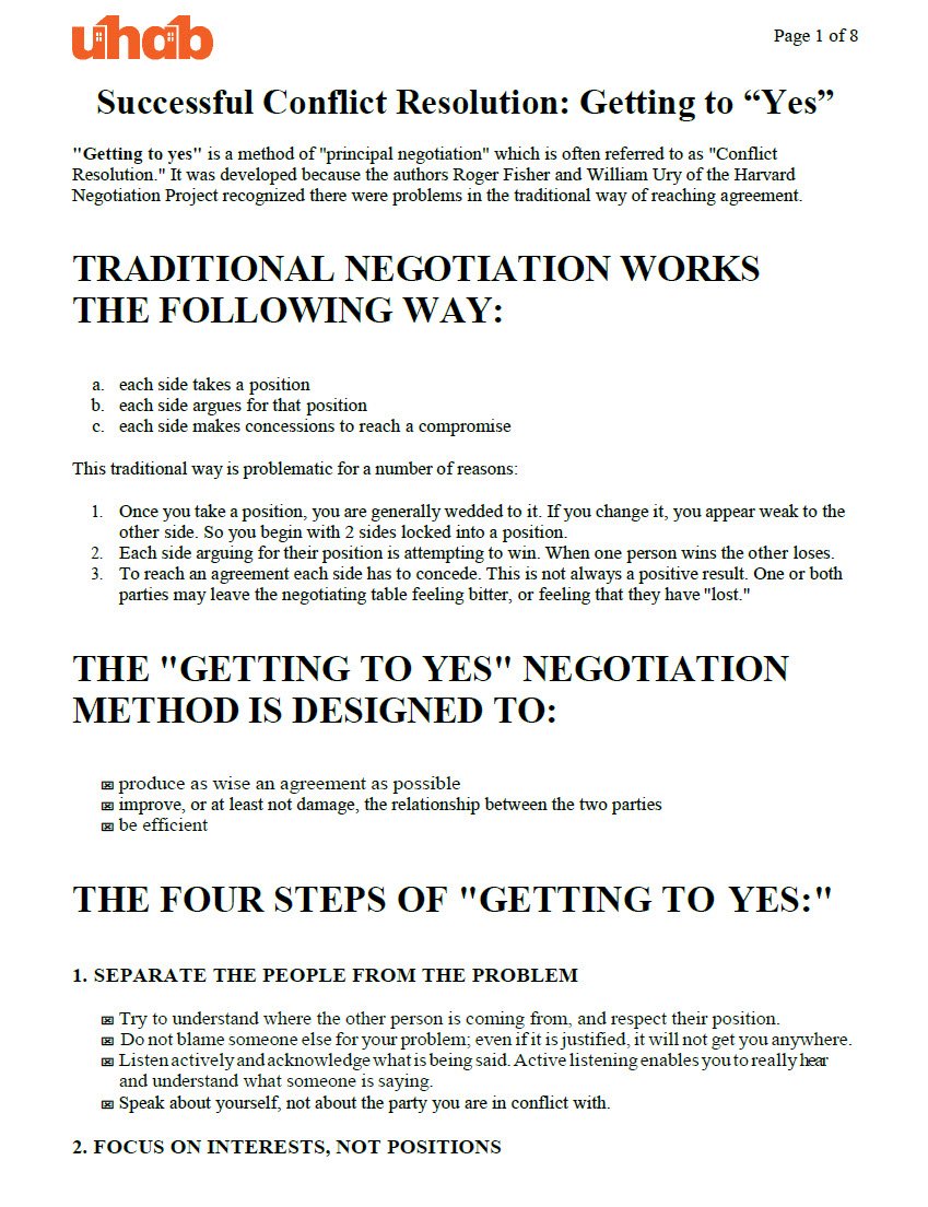 Cover Image Successful Conflict Resolution