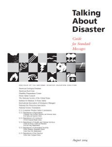 Cover Image Talking About Disaster - Guide for Standard Messages