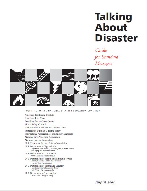 Cover Image Talking About Disaster - Guide for Standard Messages