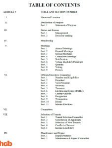 Cover Image Tenant Association Articles of Association