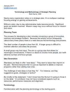 Cover Image Terminology and Methodology of Strategic Planning