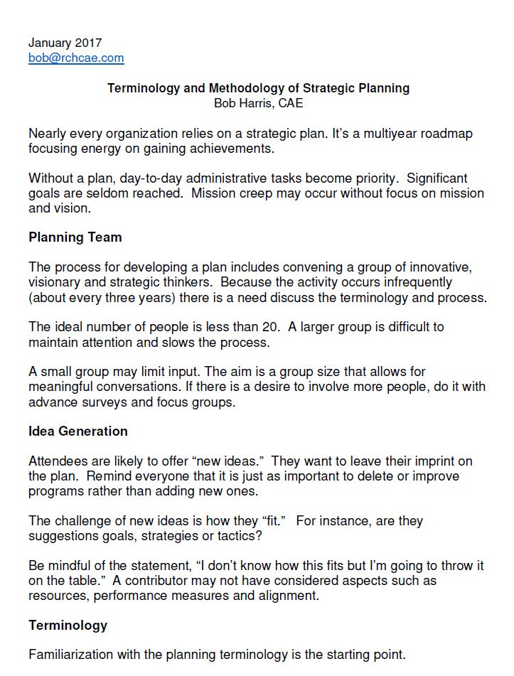 Cover Image Terminology and Methodology of Strategic Planning