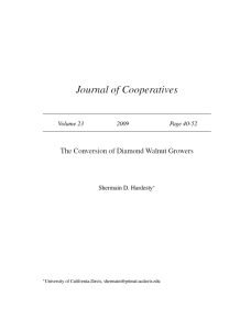 Cover Image The Conversion of Diamond Walnut Growers
