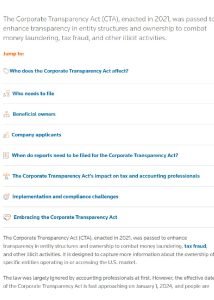 Cover Image The Corporate Transparency Act (CTA), enacted in 2021,