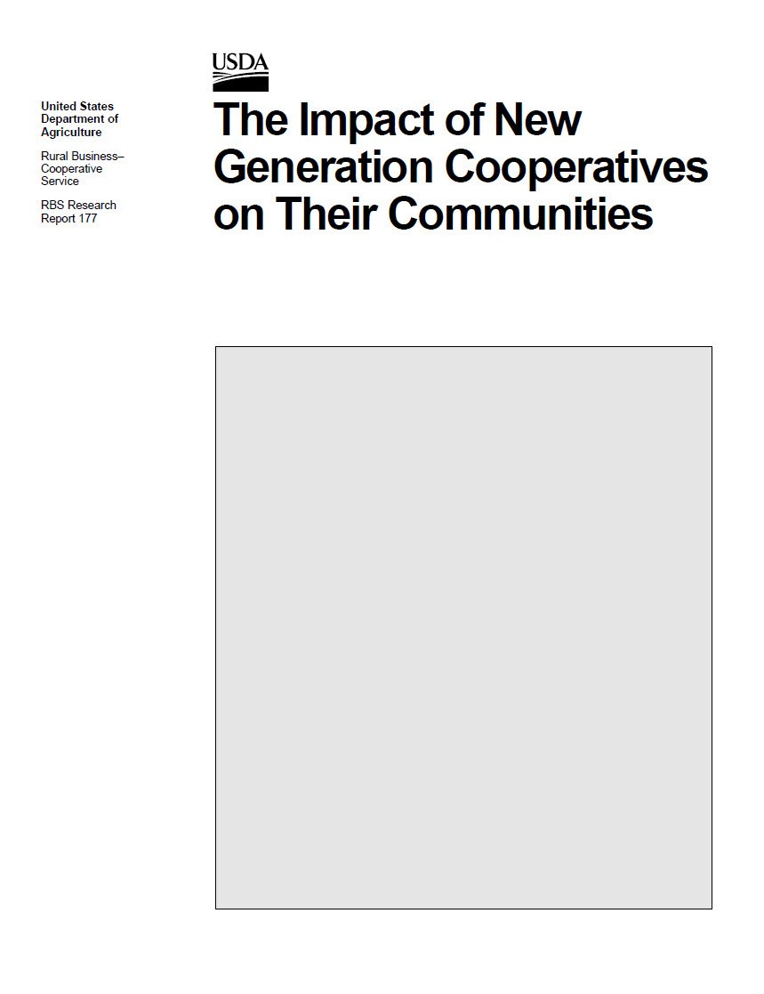 The Impact of New Generation Cooperatives on their Communities